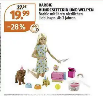 Müller Barbie Hundesitterin Und Welpen Angebot