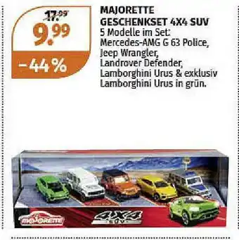 Müller Majorette Geschenkset 4x4 Suv Angebot