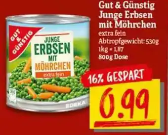 nah & gut Gut & Günstig Junge Erbsen Mit Möhrchen Angebot