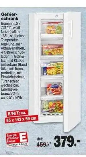 Repo Markt Gefrierschrank Angebot