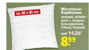 Repo Markt Microfaser Kopfkissen Angebot