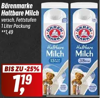 Simmel Bärenmarke Haltbare Milch 1 Liter Packung Angebot