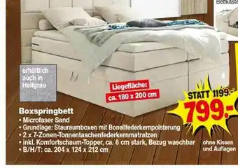 Repo Markt Boxspringbett Angebot