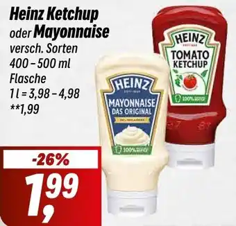 Simmel Heinz Ketchup oder Mayonnaise 400-500 ml Flasche Angebot