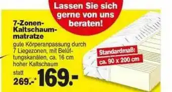 Repo Markt 7-zonen Kaltschaummatratze Angebot