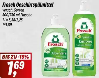 Simmel Frosch Geschirrspülmittel 500/750 ml Flasche Angebot