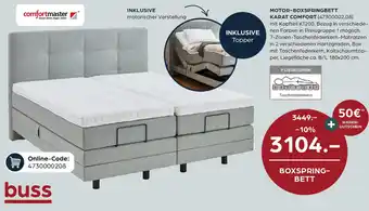 Möbel Buss Comfortmaster Boxspringbett Angebot