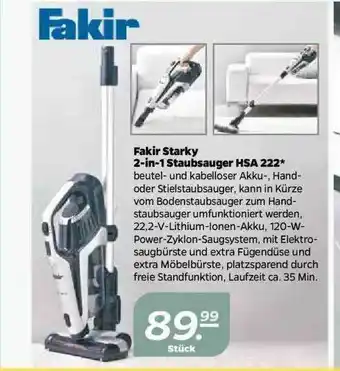 NETTO Fakir Starky 2in1 Staubsauger Hsa 222 Angebot