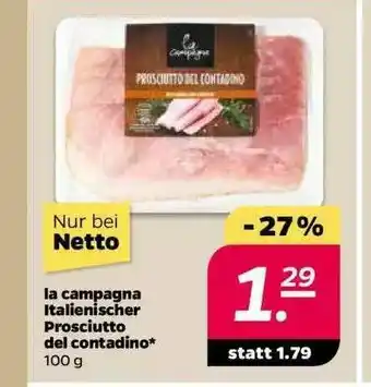 NETTO La Campagna Italienischer Prosciutto Del Contadino Angebot