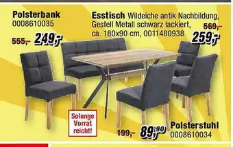 Opti Wohnwelt Polsterbank, Esstisch, Polsterstuhl Angebot