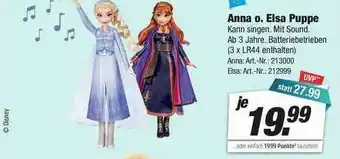 Rofu Kinderland Anna O. Elsa Puppe Angebot