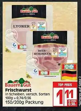 Edeka Bauern Gut Frischwurst Angebot