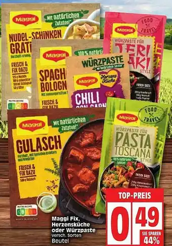 Edeka Maggi Fix, Herzensküche Oder Würzpaste Angebot