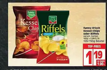 Edeka Funny-frisch Kessel-chips Oder Riffels Angebot