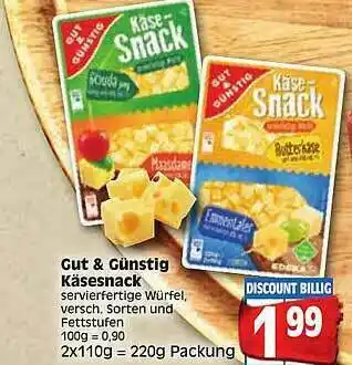 Edeka Gut & Günstig Käsesnack Angebot