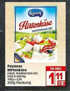 Elli Markt Peynoos Hirtenkäse Angebot