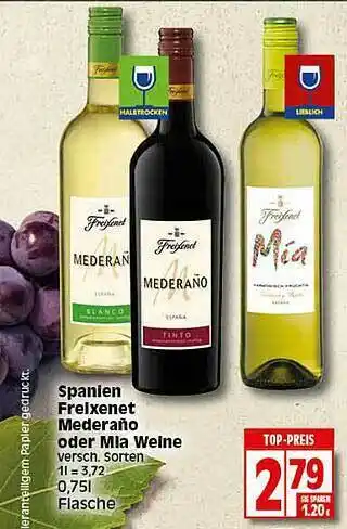 Elli Markt Spanien Freixenet Mederaño Oder Mia Weine Angebot