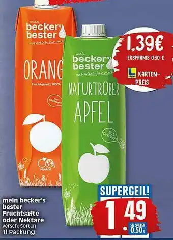 Elli Markt Mein Becker's Bester Fruchtsäfte Oder Nektare Angebot