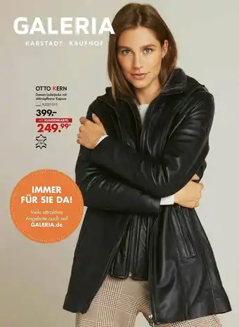 Galeria Otto Kern Damen-lederjacke Mit Abknöpfbarer Kapuze Angebot