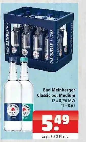 Getränkehaus Bad Meinberger Classic Oder Medium Angebot