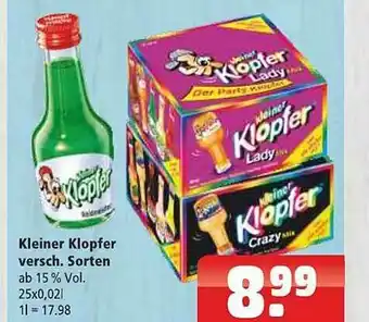 Getränkehaus Kleiner Klopfer Angebot