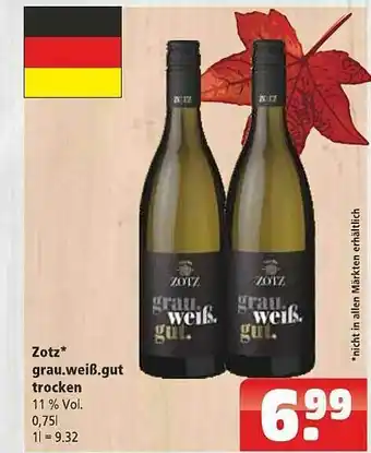 Getränkehaus Zotz Grau. Weiß. Gut Trocken Angebot