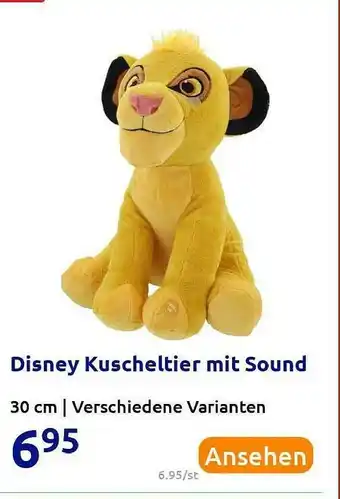 Action Disney Kuscheltier Mit Sound Angebot