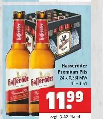 Getränkehaus Hasseröder Premium Pils Angebot