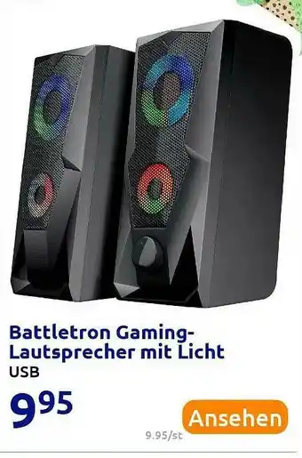 Action Battletron Gaming-lautsprecher Mit Licht Angebot