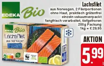 Edeka EDEKA Bio Lachsfillet 200 g Packung Angebot