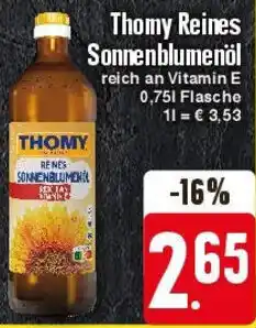 Edeka Thomy Reines Sonnenblumenöl 0,75 L Flasche Angebot