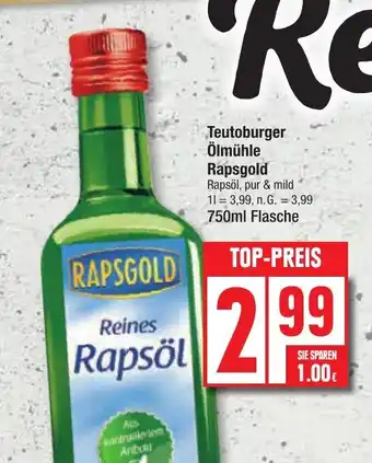 Edeka Teutoburger Ölmühle Rapsgold 750ml Flasche Angebot