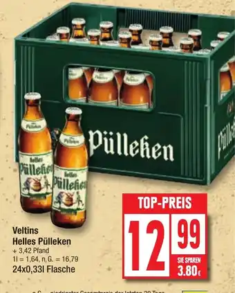 Edeka Veltins Helles Pülleken 24 x 0,33 l Flasche Angebot