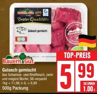 Edeka Bauern Gut Gulasch gemischt 500 g Packung Angebot