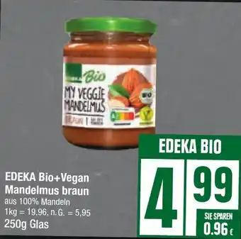 Edeka EDEKA Bio+Vegan Mandelmus braun 250 g Glas Angebot