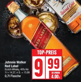 Edeka Johnnie Walker Red Label 0,7 l Flasche Angebot