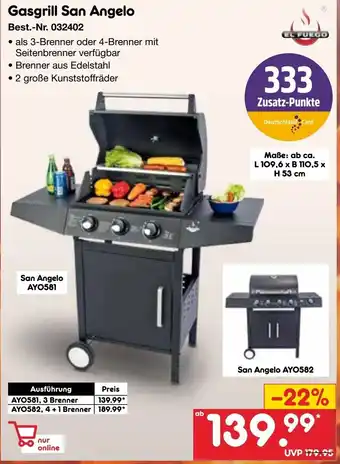 Netto Marken-Discount Gasgrill San Angelo Angebot