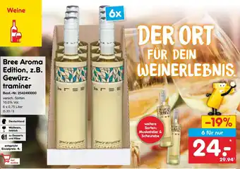 Netto Marken-Discount Bree Aroma Edition, z.B. Gewürz- traminer 6 x 0,75 Liter Angebot