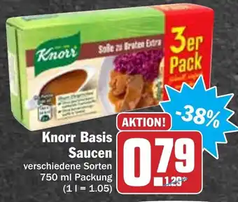 Hit Knorr Basis Saucen 750ml Angebot