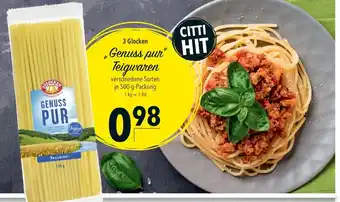 CITTI Markt 3 Glocken Genuss Pur Teigwaren 500g Angebot