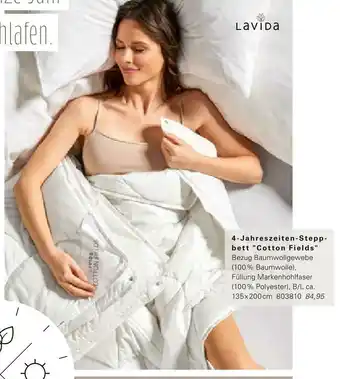 Höffner Lavida jahreszeiten-steppbett "cot ton fields" Angebot