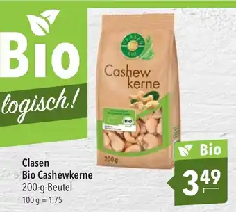 CITTI Markt Clasen Bio Cashewkerne 200g Beutel Angebot