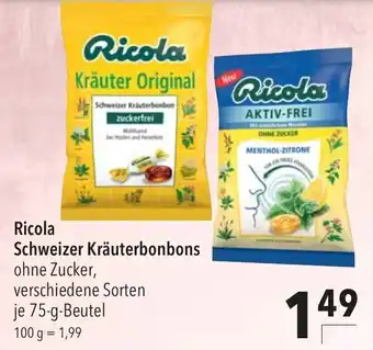 CITTI Markt Ricola Schweizer Kräuterbonbons 75g Btl. Angebot