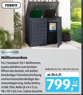 Aldi Süd Alumero Mülltonnenbox Angebot