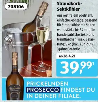 Aldi Süd Strandkorb Sektkühler Angebot