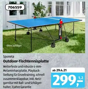 Aldi Süd Sponeta Outdoor Tischtennisplatte Angebot