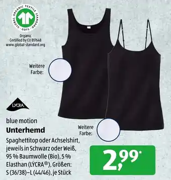 Aldi Süd Blue Motion Unterhemd Angebot