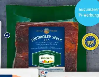 Aldi Süd Cucina Nobile Südtiroler Schinkenspeck g.g.A 889g Angebot