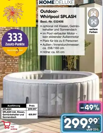 Netto Marken-Discount HOME DELUXE Outdoor Whirlpool SPLASH Angebot