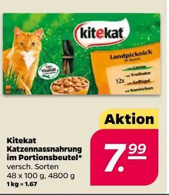 NETTO Kitekat katzennassnahrung im portionsbeutel Angebot